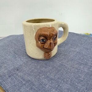 Vintage ET The Extra Terrestrial 3D Face Coffee‎ Mug Retro Nostalgia 1980s